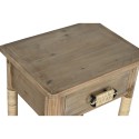 Mesa de Cabeceira Home ESPRIT Natural Marrom claro Corda Abeto 44 x 33 x 61,5 cm