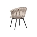 Chair DKD Home Decor Black Beige 60 x 66 x 84 cm 66 x 60 x 84 cm