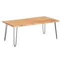 Mesa de apoio Live Edge 120 x 60 x 46 cm Castanho Preto Acácia