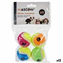 Jouet pour chien Mascow MC1010A(PHB) Multicouleur Polyéthylène polypropylène ABS Ballon Ø 4,5 cm (12 Unités)