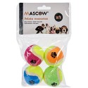 Jouet pour chien Mascow MC1010A(PHB) Multicouleur Polyéthylène polypropylène ABS Ballon Ø 4,5 cm (12 Unités)