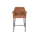 Sgabello DKD Home Decor Nero Cammello Metallo 59 x 60 x 107 cm