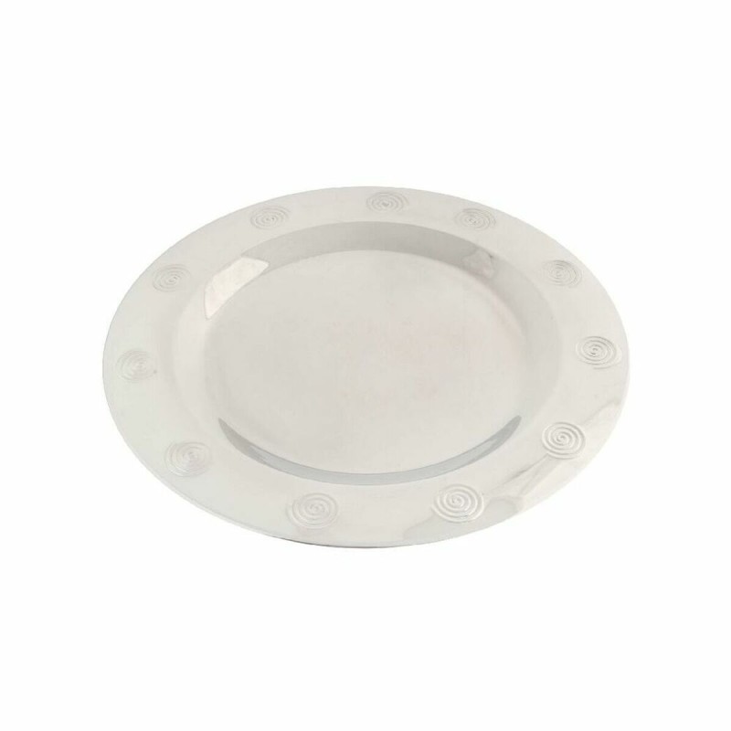 Sousplat DKD Home Decor Aço inoxidável Plástico Prateado 30 x 30 x 0,5 cm