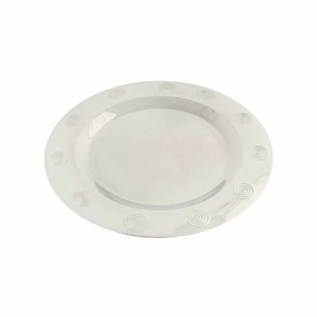 Sousplat DKD Home Decor Aço inoxidável Plástico Prateado 30 x 30 x 0,5 cm