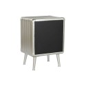 Mesa de Cabeceira Home ESPRIT Prateado Metal Madeira MDF 46 x 39 x 63 cm