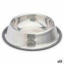 Mangeoire pour chiens Mascow 310 Gris Argenté Caoutchouc Métal 22 x 6 x 22 cm (12 Unités)
