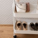 Staande kapstok Vinthera Moa Aço Branco Com rodas 45,5 x 29,5 x 159 cm
