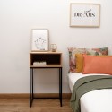 Mesa de Cabeceira Vinthera Moa Natural Metal 40 x 30 x 68 cm