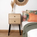 Comodino Vinthera Moa Naturale Metallo 35 x 26 x 65 cm