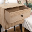 Mesa de Cabeceira Vinthera Moa Natural Metal 35 x 26 x 65 cm