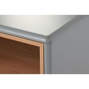 Mesa de Cabeceira Home ESPRIT Azul Cinzento Natural Madeira MDF 48 x 40 x 55 cm