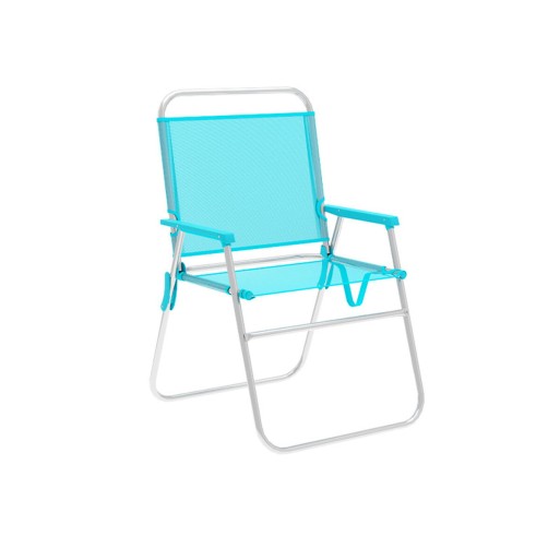 Marbueno Sedia Pieghevole Alluminio Acquamarina Spiaggia e Piscina 52X56X80 cm 10308