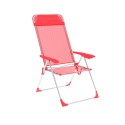 Marbueno Cadeira Dobrável 5 Posições Alumínio com Almofada Coral Praia e Piscina 69X58X110 cm 10360