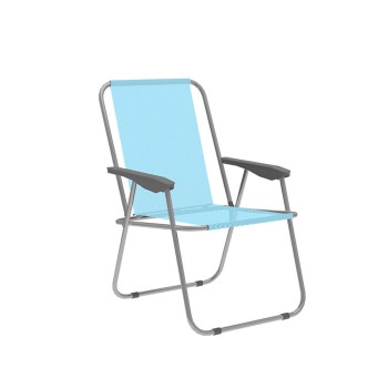 Marbueno Sedia Pieghevole Acciaio Assortita Spiaggia e Piscina 59X51X75 cm 10354