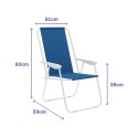Marbueno Sedia Pieghevole Acciaio Assortita Spiaggia e Piscina 59X51X83 cm 10170