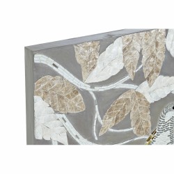 Tela DKD Home Decor Bege Cinzento Folha de planta 90 x 4 x 70 cm
