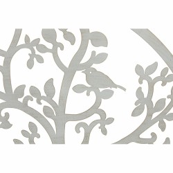 Decoração de Parede DKD Home Decor Branco Multicolor Árvore Cottage 99 x 1 x 99 cm (2 Unidades)