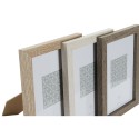 Cornice Portafoto DKD Home Decor Naturale Beige Legno Marrone scuro Boho (18 x 2 x 23 cm) (3 Unità)