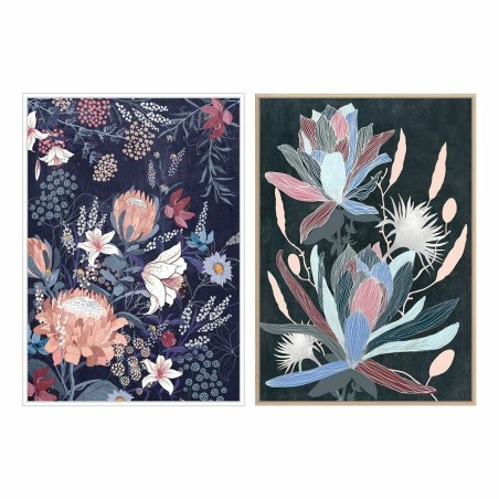 Cadre DKD Home Decor 53 x 4,3 x 73 cm Fleurs Moderne (2 Unités) Cadre DKD Home Decor 53 x 4,3 x 73 cm Fleurs Moderne (2 Unités)