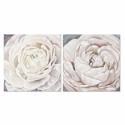 Pintura DKD Home Decor Flor (80 x 3 x 80 cm) (2 Unidades)