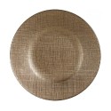 Prato de Jantar Vivalto 3239121P-5 Dourado Vidro 21 x 2 x 21 cm
