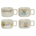 Conjunto de Chávenas de Café DKD Home Decor Multicolor Metal Bambu Dolomite 260 ml