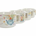 Conjunto de Chávenas de Café DKD Home Decor Multicolor Metal Bambu Dolomite 260 ml