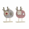 Decorazione Natalizia DKD Home Decor Poliestere Legno (2 pcs) (10 x 4 x 16 cm)