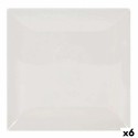Assiette plate La Mediterránea Elite Grès Ivoire 26,5 x 26,5 x 2,5 cm (6 Unités)