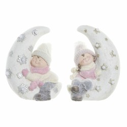 Decorative Figure DKD Home Decor White Pink Moon 31 x 20 x 43 cm (2 Units)