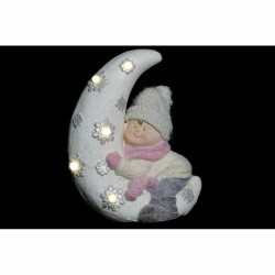 Deko-Figur DKD Home Decor Weiß Rosa Mond 31 x 20 x 43 cm (2 Stück)