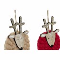 Adorno Natalício DKD Home Decor Poliéster Madeira Rena (3 pcs) (8 x 3 x 26 cm)