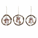 Adorno Natalício DKD Home Decor Madeira (3 pcs) (14 x 1 x 18 cm)