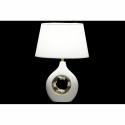 Lâmpada de mesa DKD Home Decor Branco Prata Poliéster Porcelana 220 V Dourado 50 W (2 pcs) (31 x 21 x 45 cm)