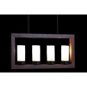 Candeeiro de teto DKD Home Decor Castanho Alumínio Cristal (52 x 6 x 26 cm)