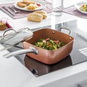 Conjunto de Frigideira Multifunções 5 em 1 Copper Coppans InnovaGoods 4 Peças