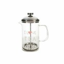 Bule DKD Home Decor Transparente Aço inoxidável Prata Vidro de Borosilicato (18 x 9.5 x 20.5 cm) (1 L)