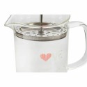Bule DKD Home Decor Transparente Aço inoxidável Prata Vidro de Borosilicato (18 x 9.5 x 20.5 cm) (1 L)