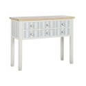 Consola Home ESPRIT Azul Branco Madeira de paulónia 103 x 35 x 80 cm