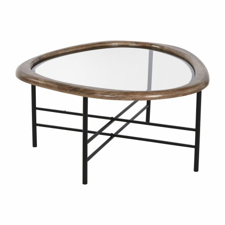 Mesa de Centro Home ESPRIT Castanho Preto Natural Cristal Madeira de abeto 76 x 81 x 38 cm Mesa de Centro Home ESPRIT Castanho Preto Natural Cristal Madeira de abeto 76 x 81 x 38 cm