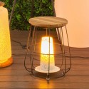 Tavolo aggiuntivo Dewi Marrone Legno teak 36,5 x 36,5 x 44,5 cm