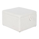 Panca Home ESPRIT Bianco Poliestere Legno MDF 60 x 60 x 36 cm