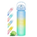 Garrafa com Tampa e Palhinha Bewinner Multicolor 600 ml