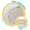 Gepolsterte Campingstuhl Colorbaby Weiß 48 x 46 x 84 cm Strand