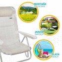 Cadeira de Campismo Acolchoada Colorbaby Branco 48 x 46 x 84 cm Praia