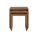 Set of 3 tables Home ESPRIT Natural Teak 40 x 40 x 40 cm