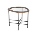 Tavolino da Caffè Home ESPRIT Marrone Nero Naturale Cristallo Legno di abete 61 x 50 x 53 cm