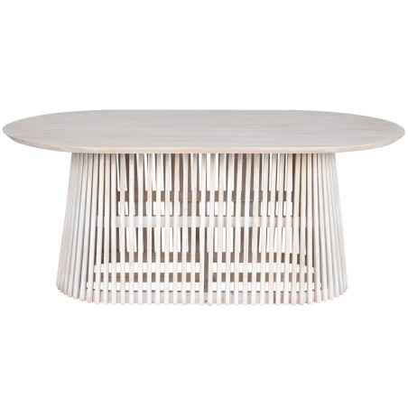 Table de Salle à Manger Home ESPRIT Blanc bois mindi 180 x 100 x 75 cm Table de Salle à Manger Home ESPRIT Blanc bois mindi 180 x 100 x 75 cm