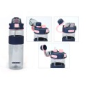 Garrafa com Tampa e Palhinha Bewinner Multicolor Transparente 900 ml