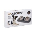 Comedouro para Cão Mascow 317 Azul Metal 40 x 8,5 x 22 cm Duplo